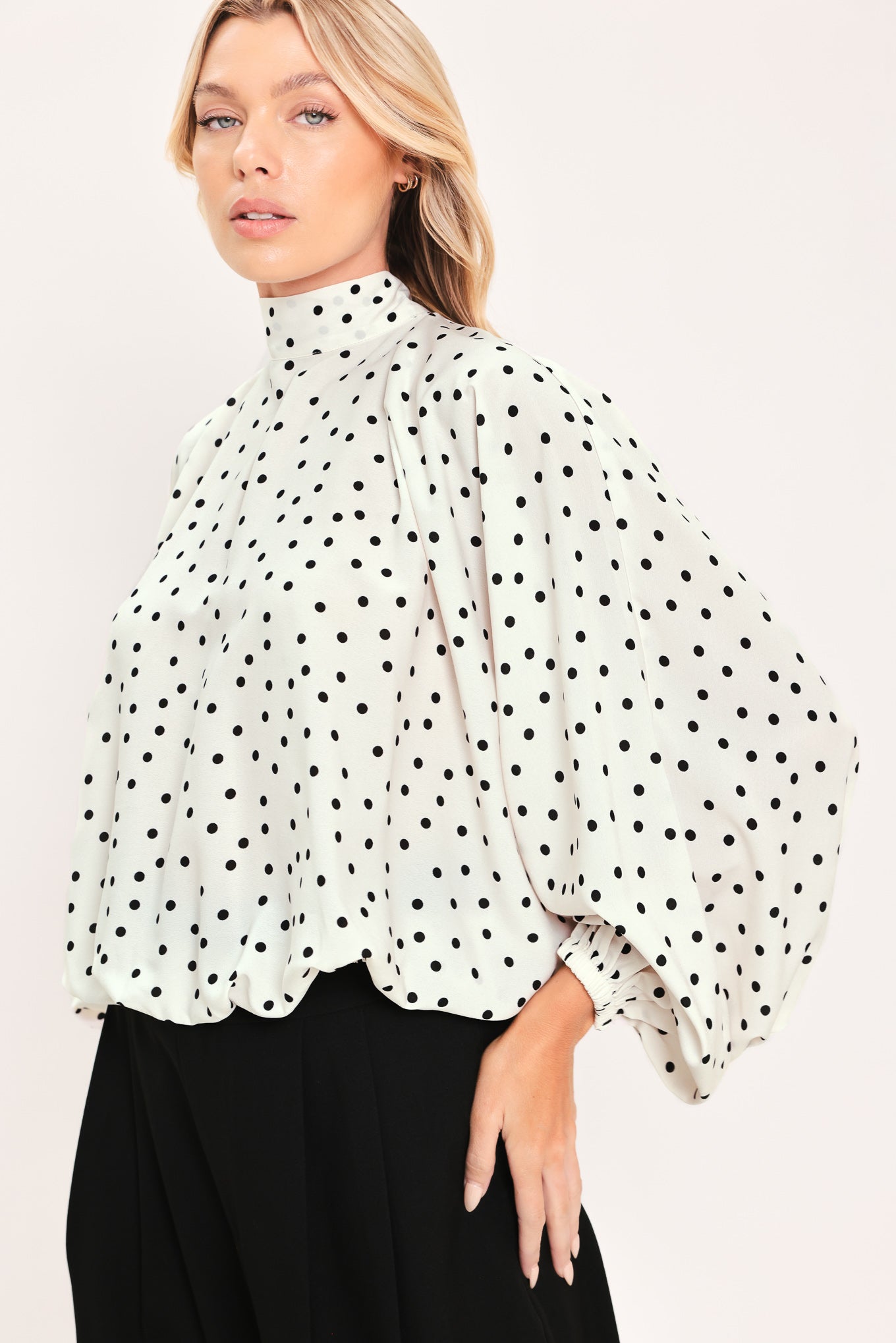 PEARL SPECKLE CHIC WOVEN TOP