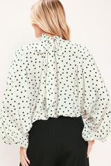 PEARL SPECKLE CHIC WOVEN TOP