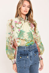 PARADISE PETAL WALTZ WOVEN TOP