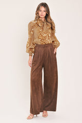 MOONLIT GARDEN BOW TIE BLOUSE