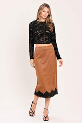 NOIR LACE MOONRISE WOVEN LACE CROP TOP - Flying Tomato - Flyclothing LLC