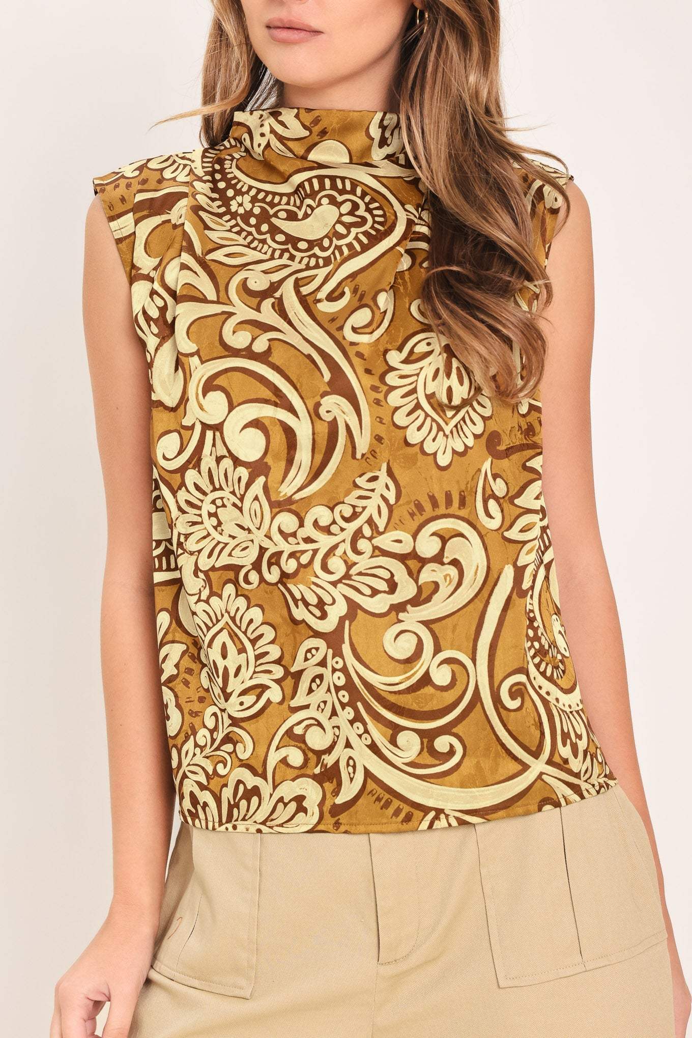 BOHEME PAISLEY WOVEN TOP