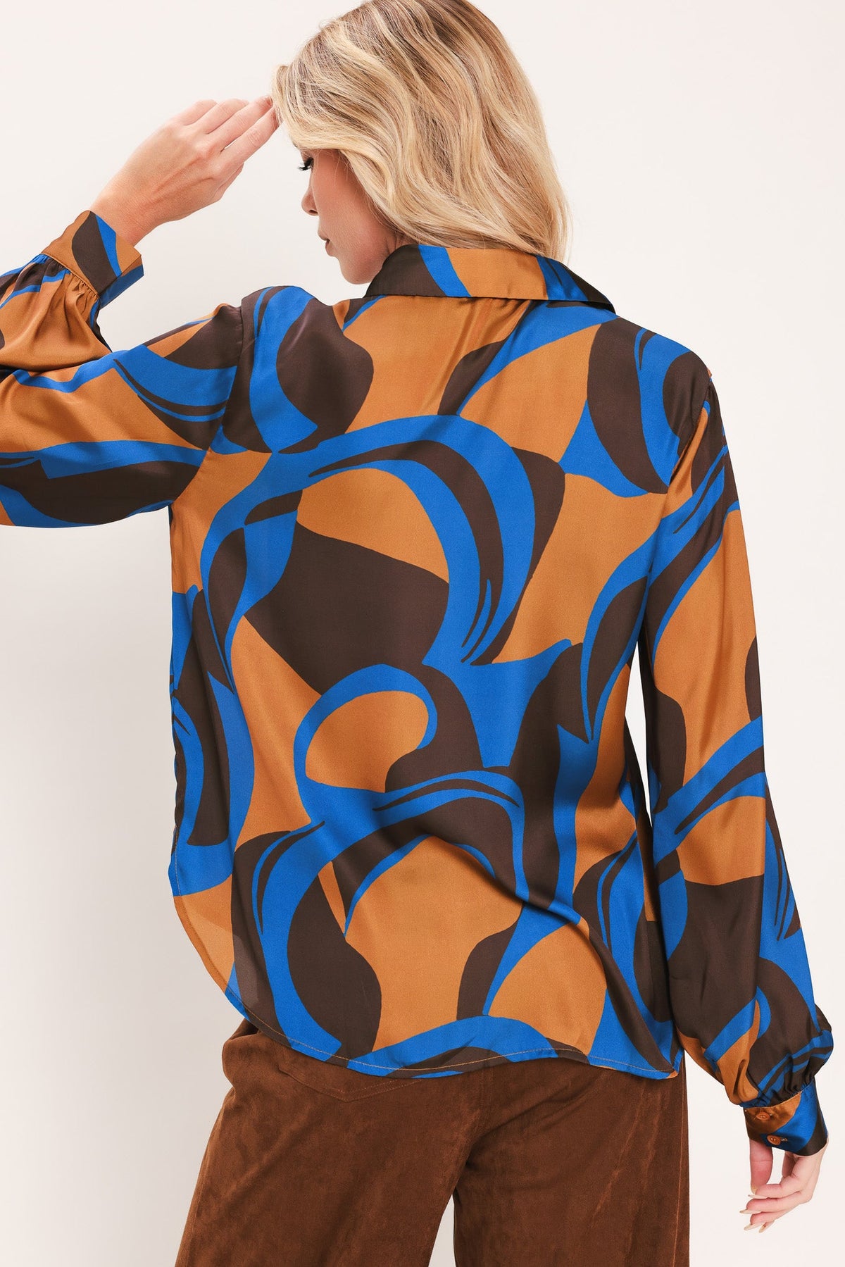 SIENNA WAVE STATEMENT WOVEN TOP - Flying Tomato - Flyclothing LLC