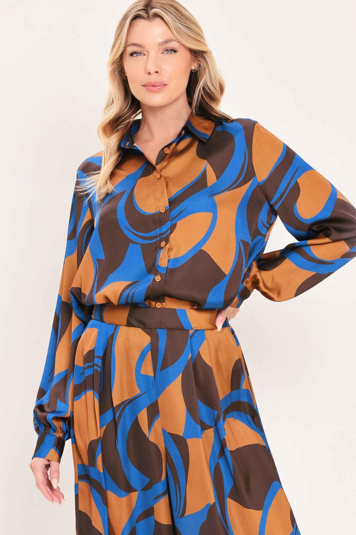 SIENNA WAVE STATEMENT WOVEN TOP - Flying Tomato - Flyclothing LLC