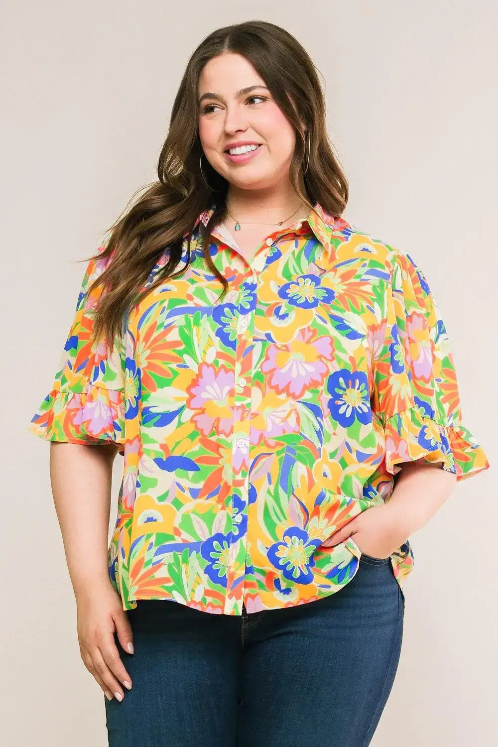 READY TO GET AWAY WOVEN TOP - Flying Tomato - Flyclothing LLC
