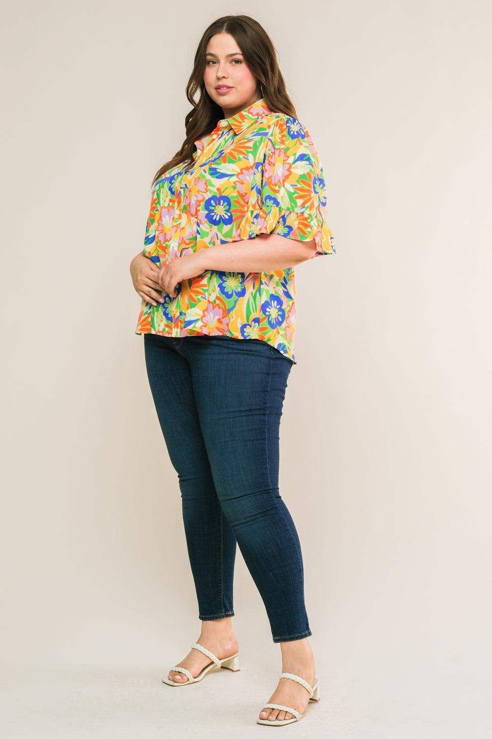 READY TO GET AWAY WOVEN TOP - Flying Tomato - Flyclothing LLC