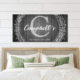 Family Name Sign - Monogram Sign - Tailored Canvases - Flyclothing LLC