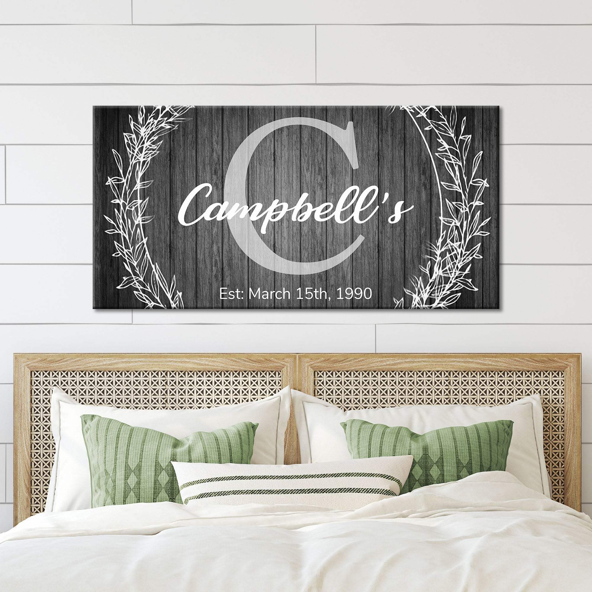 Family Name Sign - Monogram Sign - Tailored Canvases - Flyclothing LLC