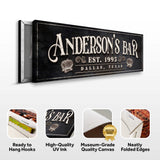 Personalized Bar Sign II - Tailored Canvases - Flyclothing LLC
