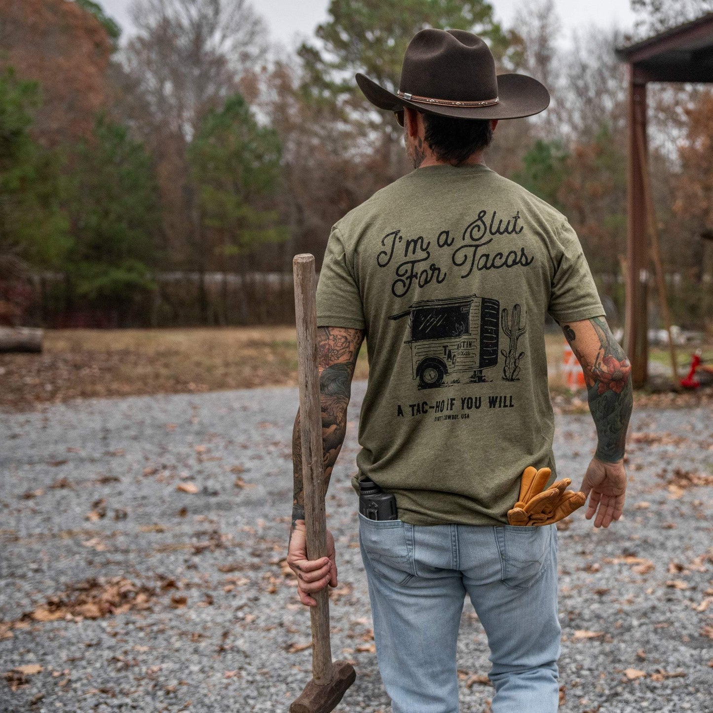 Slut For Taco's Men's T-Shirt - DIRTY COWBOY USA - Flyclothing LLC