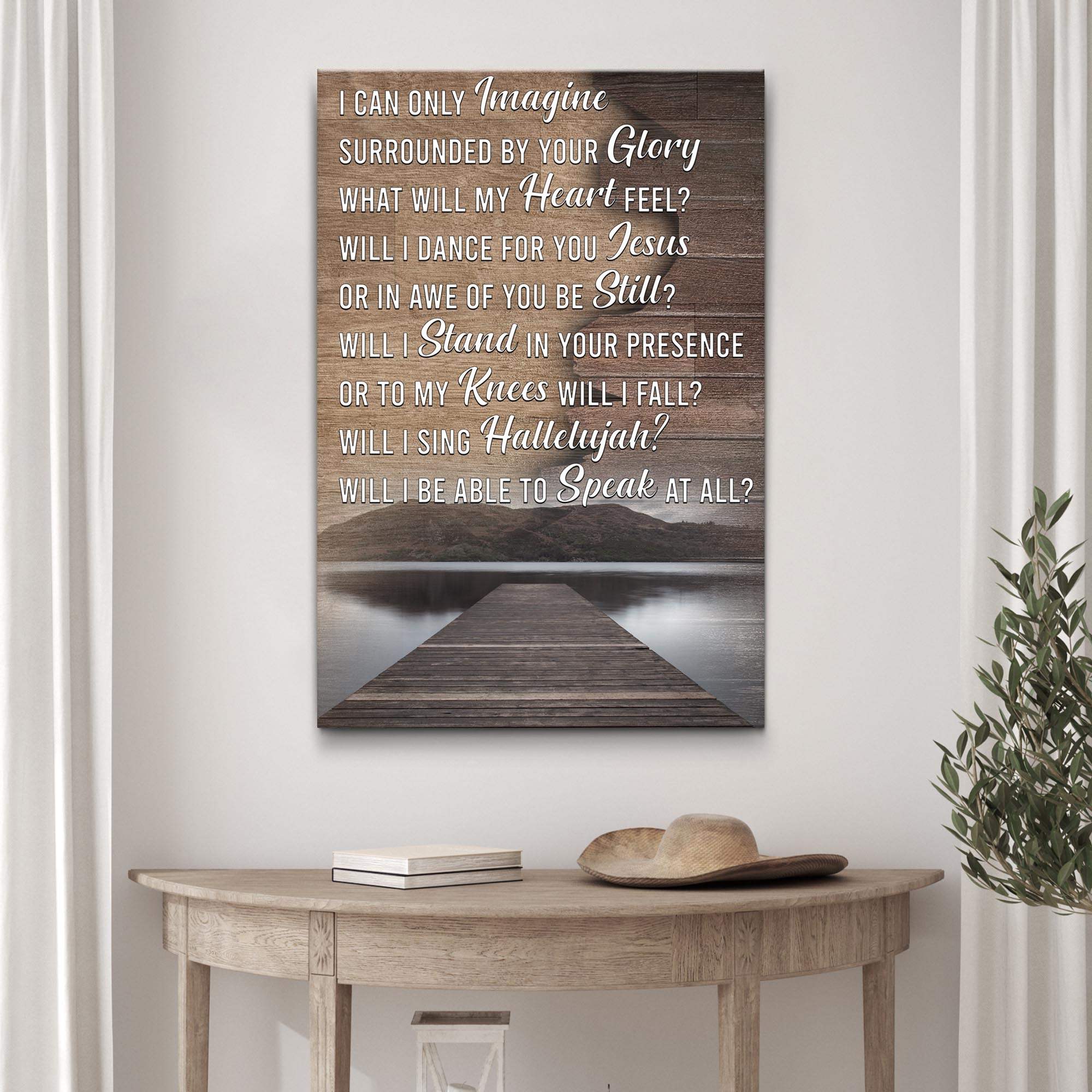 I Can Only Imagine By Your Glory What Will My Heart Feel Sign - Tailored Canvases - Flyclothing LLC