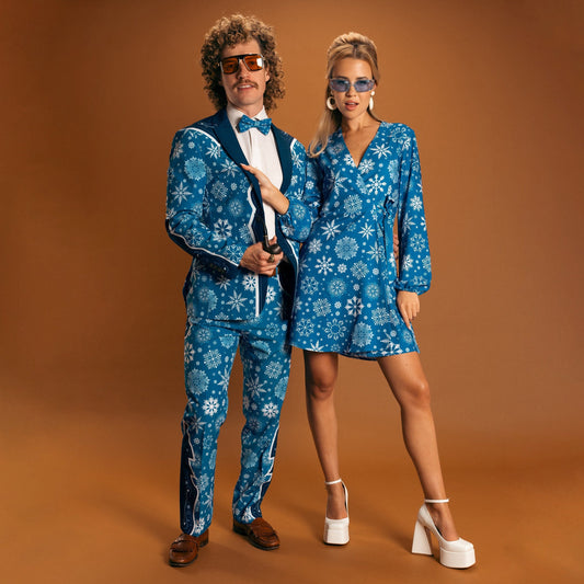 The Ice Never Melts | Blue Snowflake Christmas Suit - Shinesty
