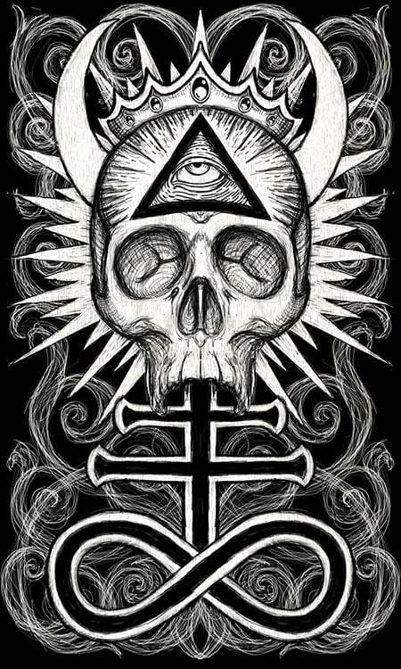 Black Market Art Company Illuminati Skull Print - Black Market Art Company - Flyclothing LLC