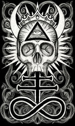 Black Market Art Company Illuminati Skull Print