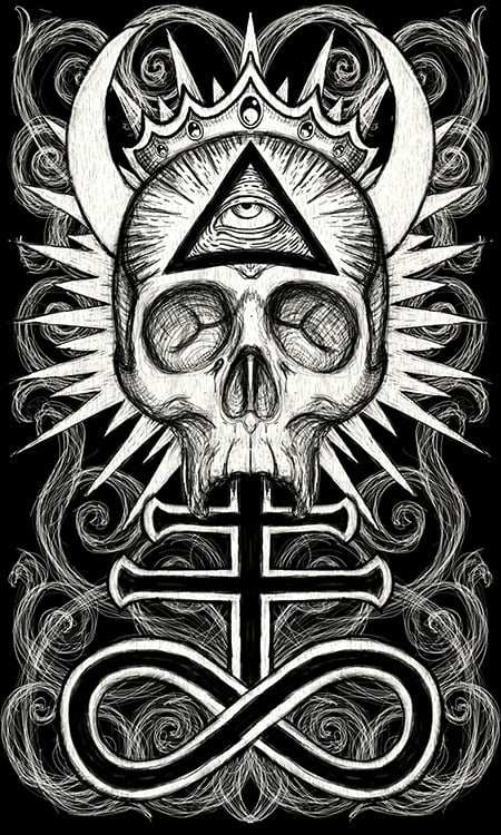 Black Market Art Company Illuminati Skull Print - Black Market Art Company - Flyclothing LLC