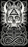Black Market Art Company Illuminati Skull Print