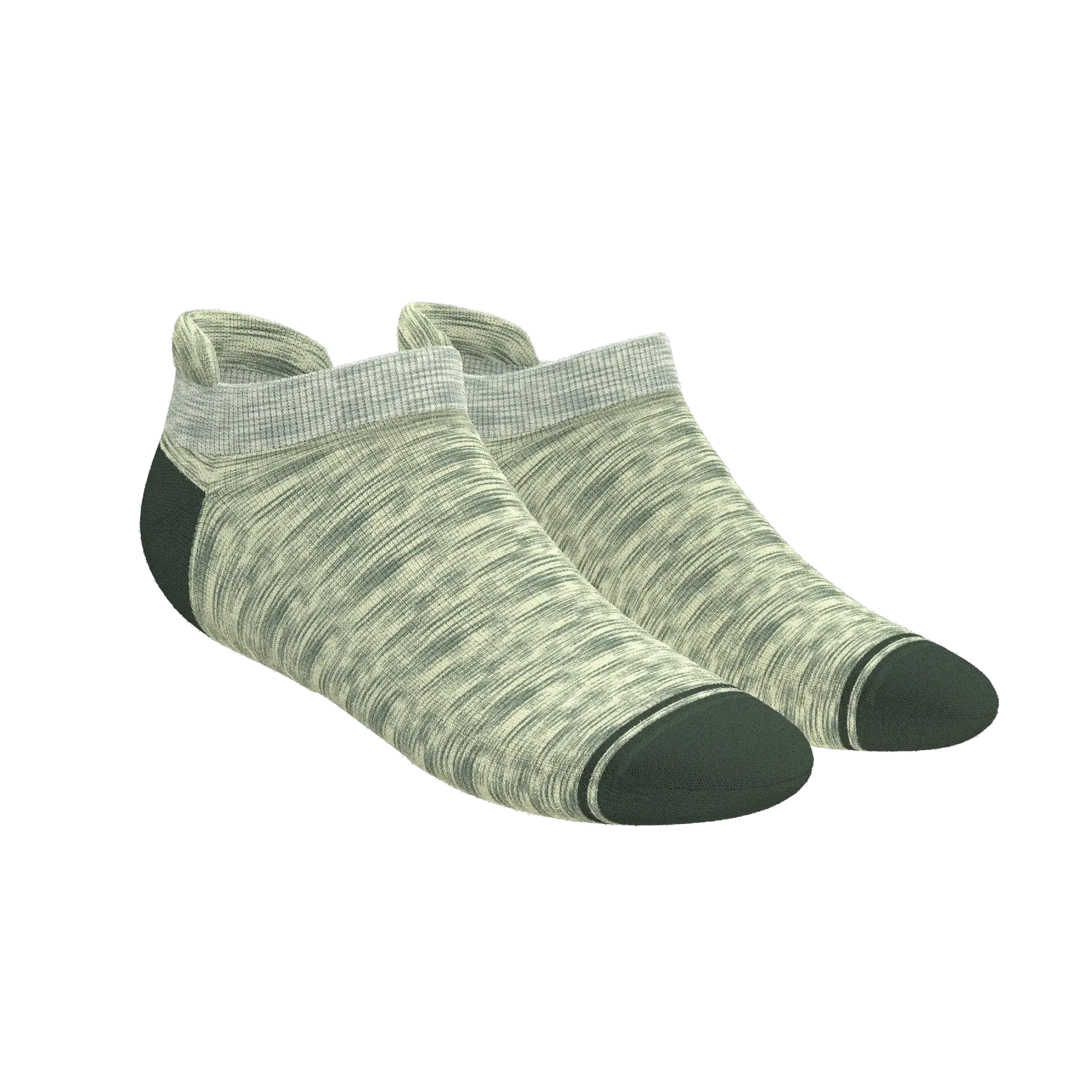 The Illusion | Green Pattern Heel Hammock™ Ankle Socks - Shinesty - Flyclothing LLC