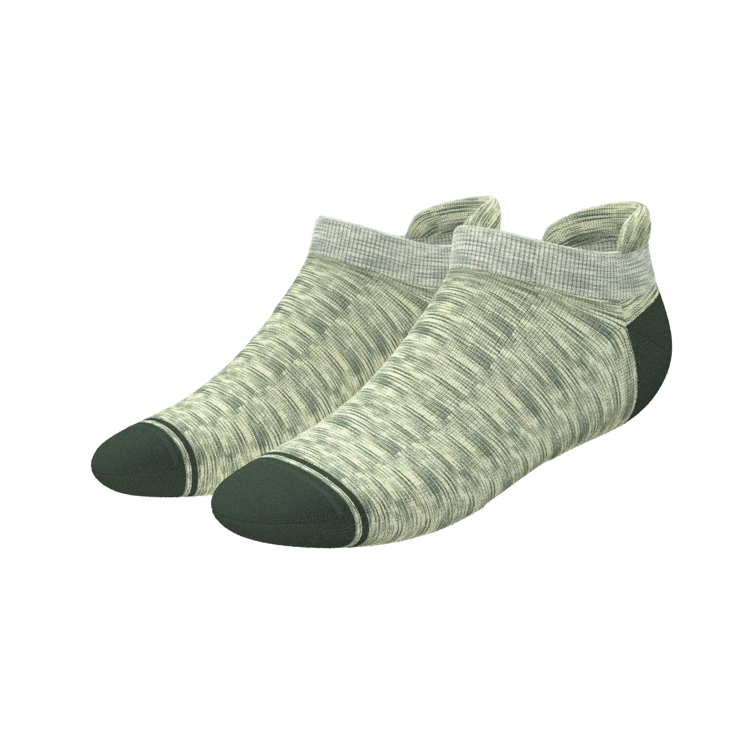 The Illusion | Green Pattern Heel Hammock™ Ankle Socks - Shinesty - Flyclothing LLC
