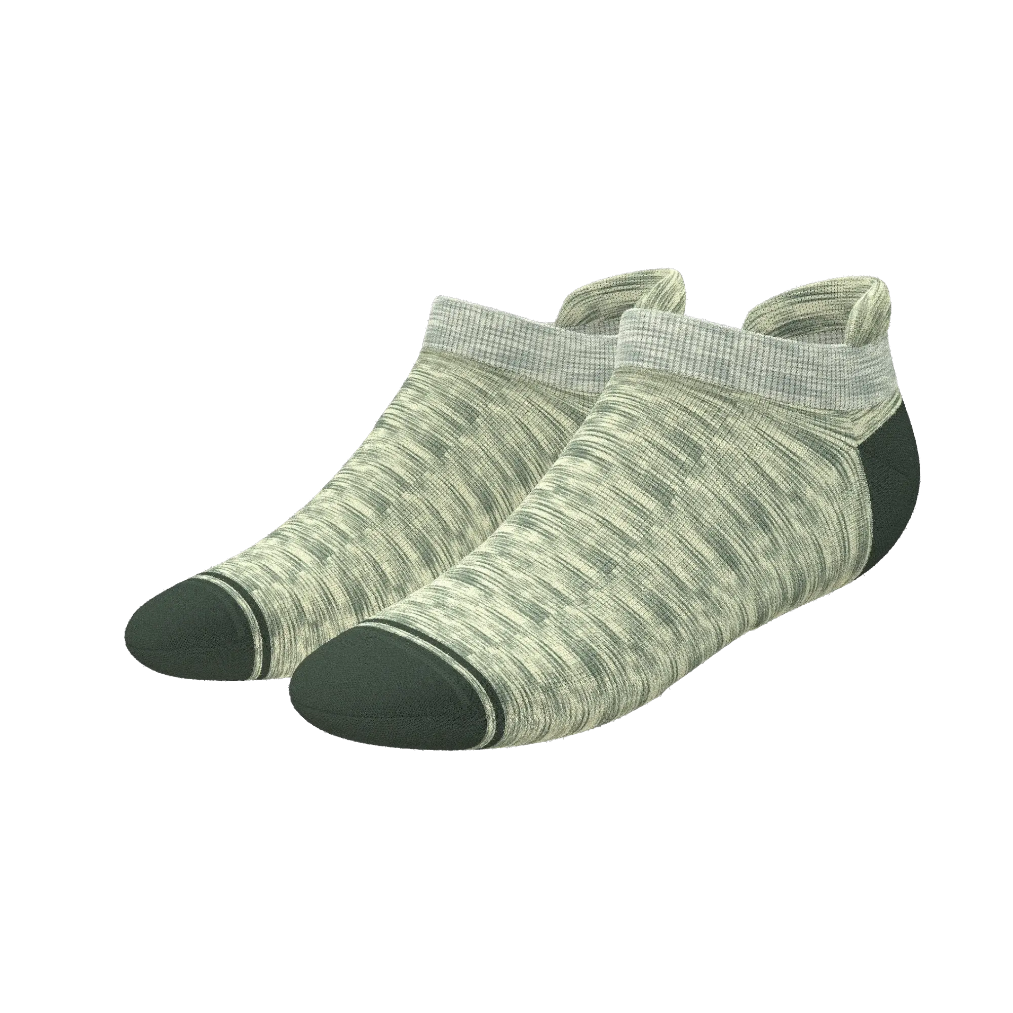 The Illusion | Green Pattern Heel Hammock™ Ankle Socks - Shinesty - Flyclothing LLC