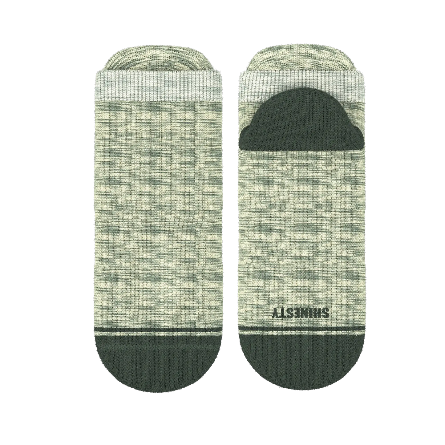 The Illusion | Green Pattern Heel Hammock™ Ankle Socks - Shinesty - Flyclothing LLC