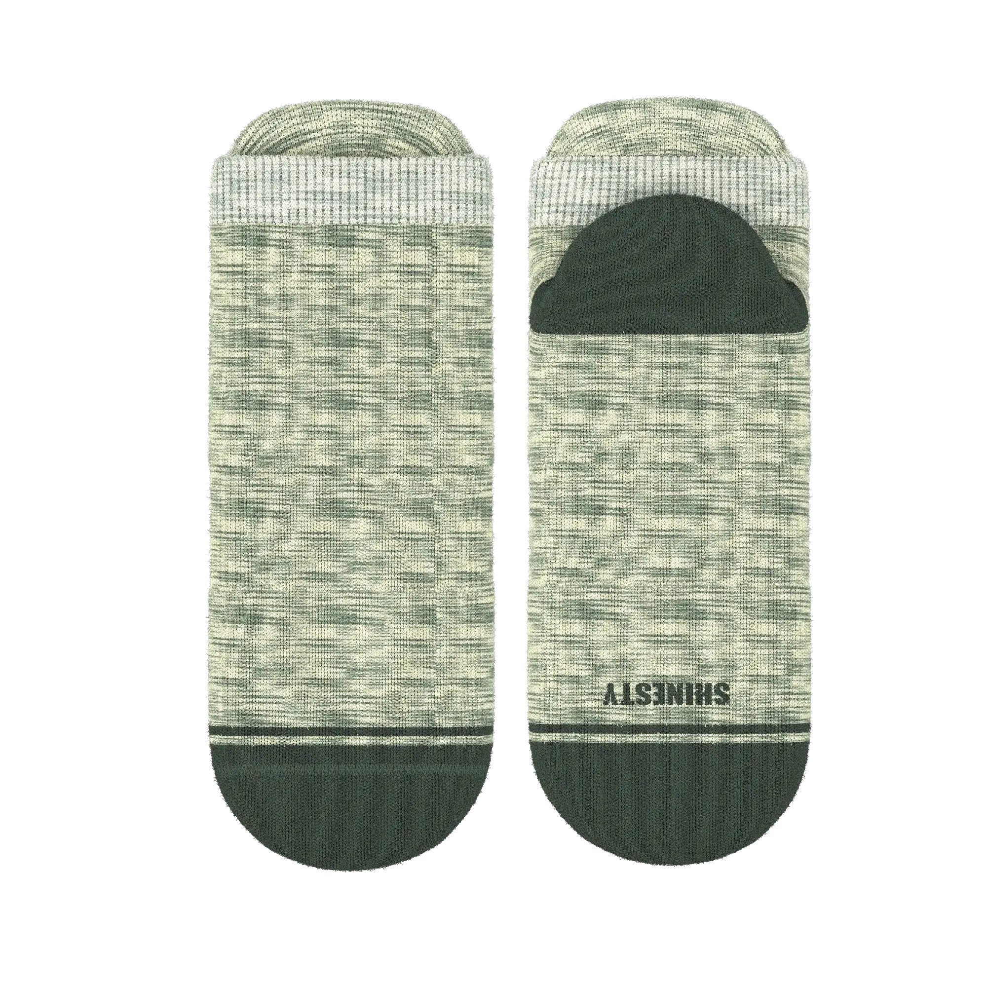 The Illusion | Green Pattern Heel Hammock™ Ankle Socks - Shinesty - Flyclothing LLC