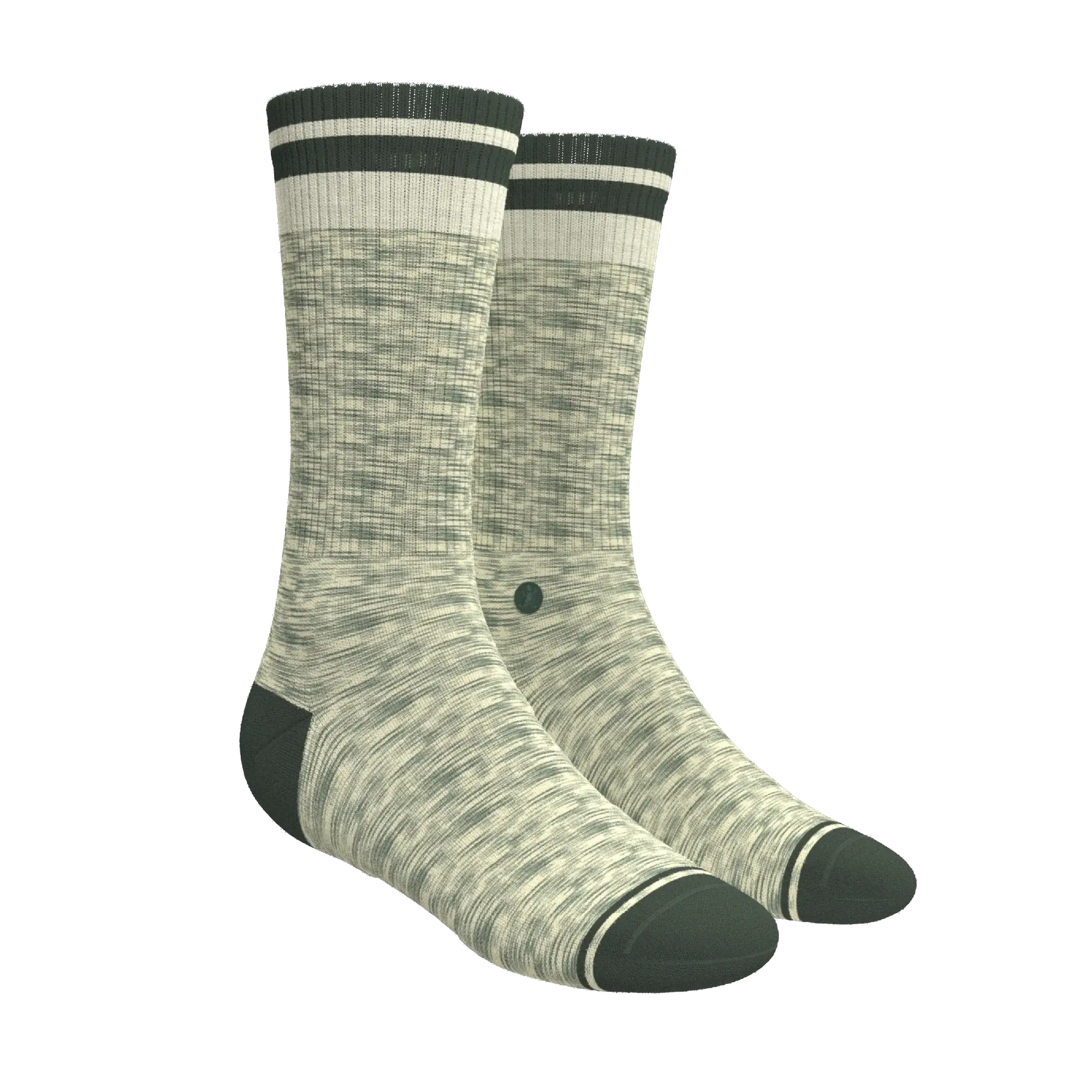 The Illusion | Green Pattern Heel Hammock™ Crew Socks - Shinesty - Flyclothing LLC
