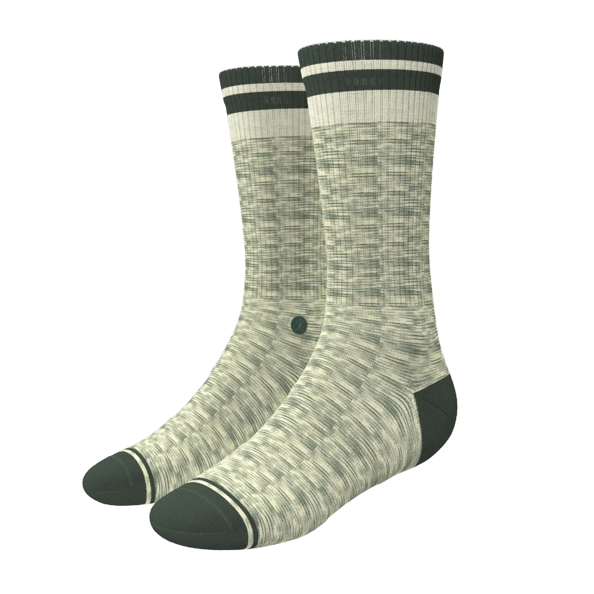 The Illusion | Green Pattern Heel Hammock™ Crew Socks - Shinesty - Flyclothing LLC