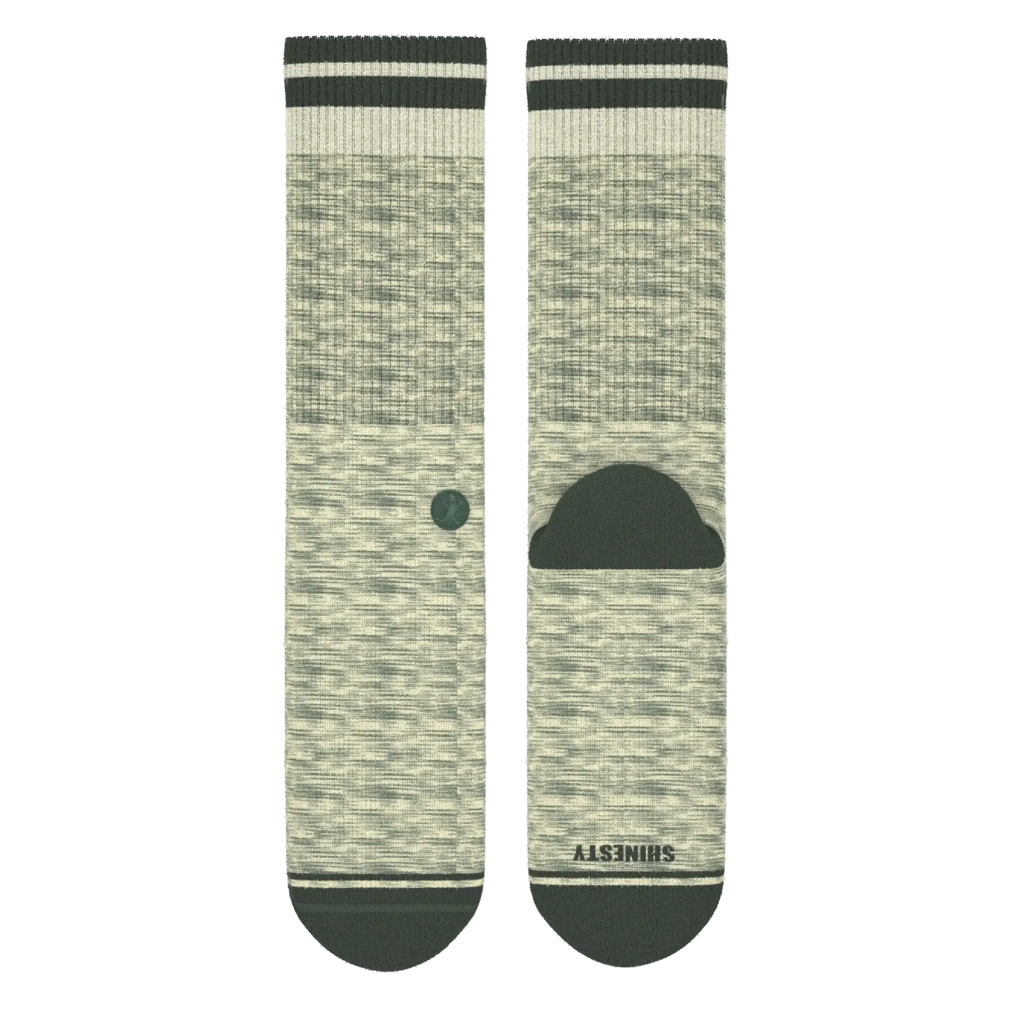 The Illusion | Green Pattern Heel Hammock™ Crew Socks - Shinesty - Flyclothing LLC