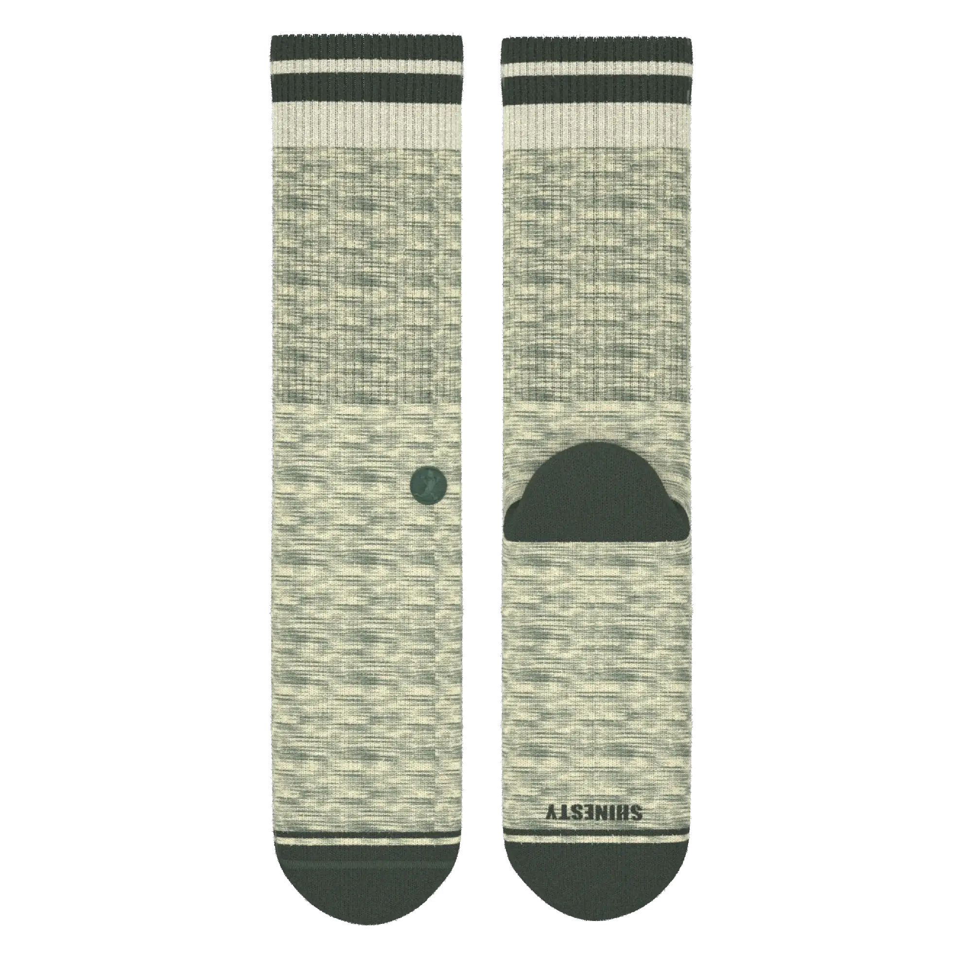 The Illusion | Green Pattern Heel Hammock™ Crew Socks - Shinesty - Flyclothing LLC