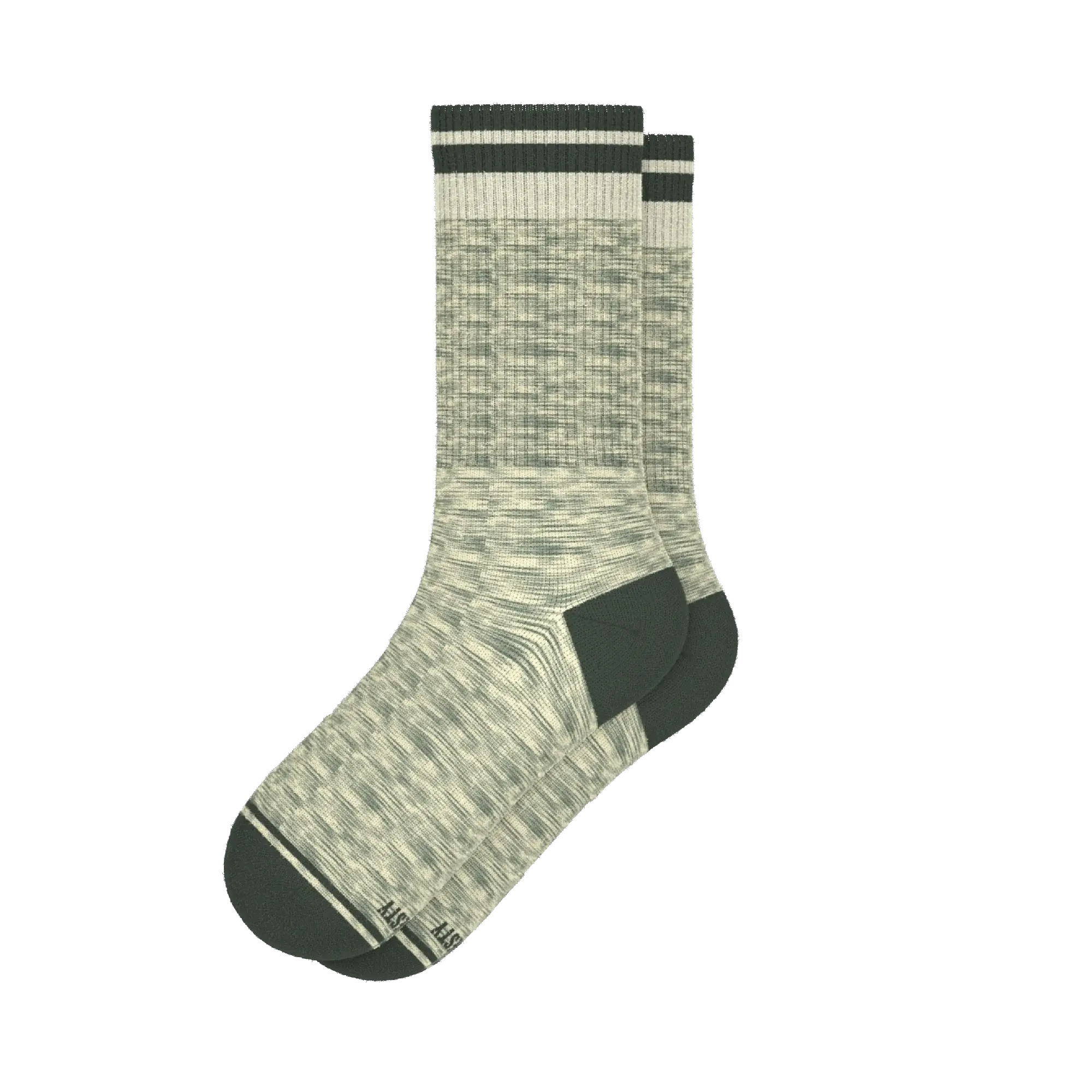 The Illusion | Green Pattern Heel Hammock™ Crew Socks - Shinesty - Flyclothing LLC