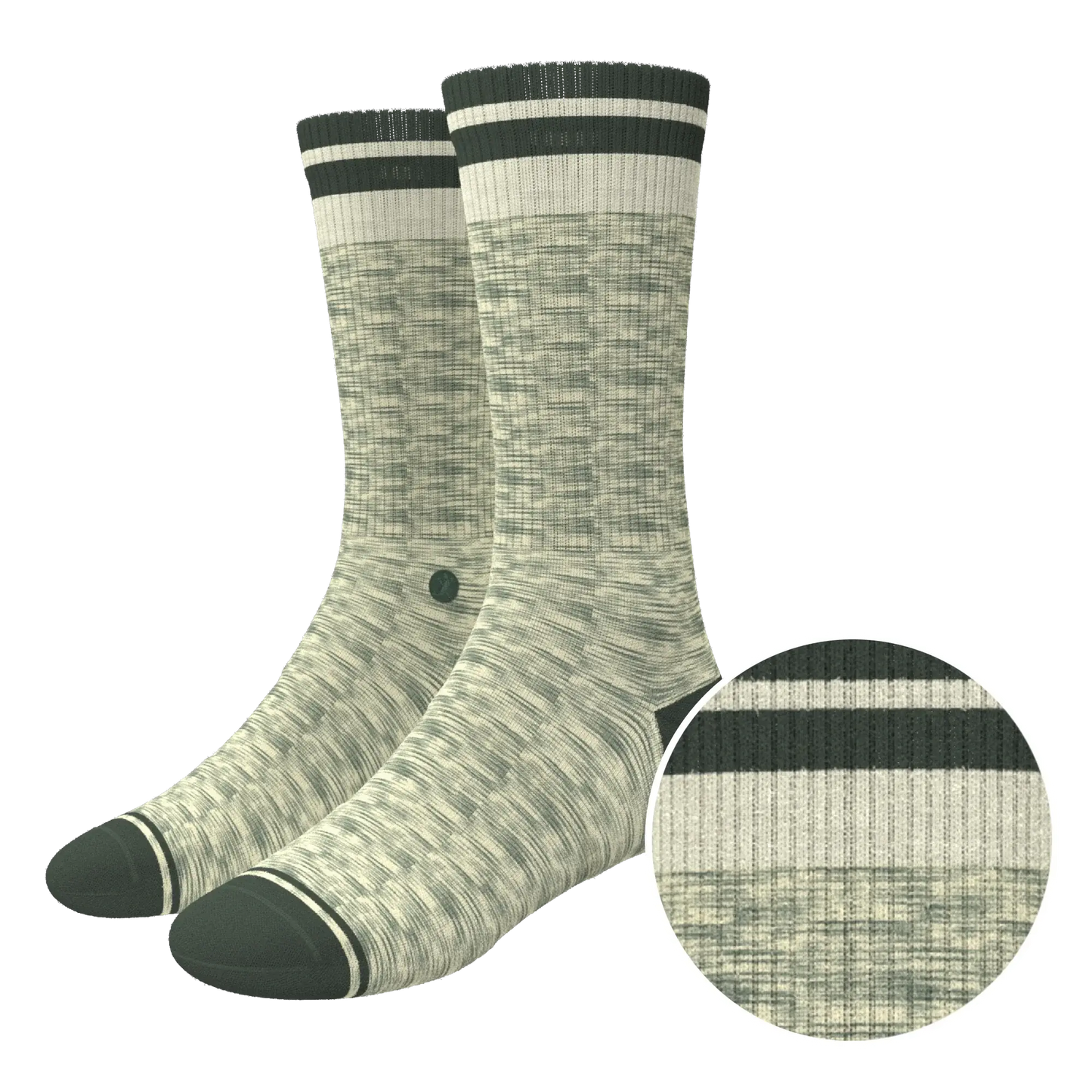 The Illusion | Green Pattern Heel Hammock™ Crew Socks - Shinesty - Flyclothing LLC