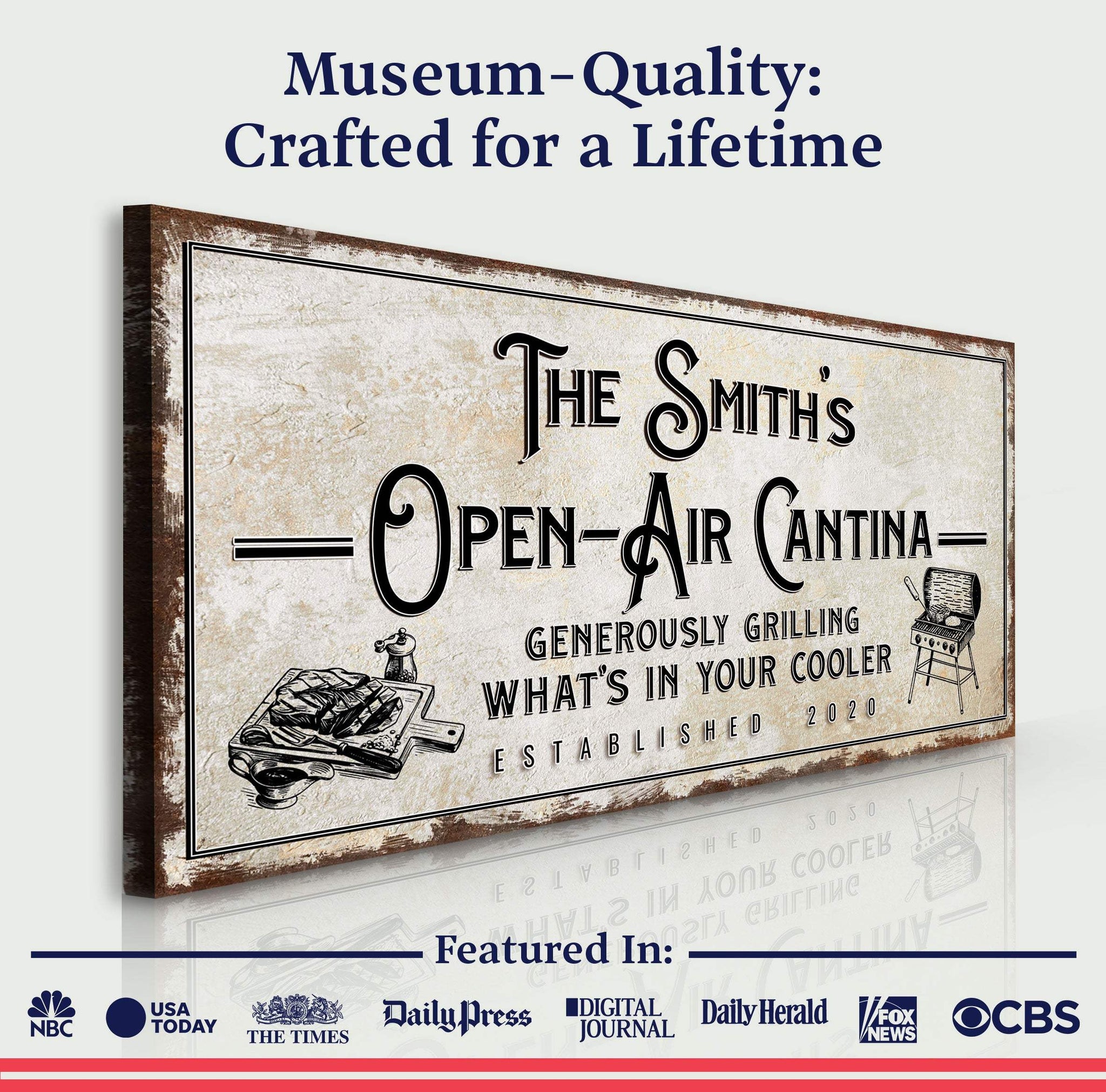 Family Open Air Cantina Sign - Tailored Canvases - Flyclothing LLC