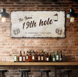 19th Hole Golf Personalized Sign III - Tailored Canvases - Flyclothing LLC