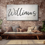 Family Name Sign IV - Tailored Canvases - Flyclothing LLC