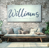 Family Name Sign V - Tailored Canvases - Flyclothing LLC