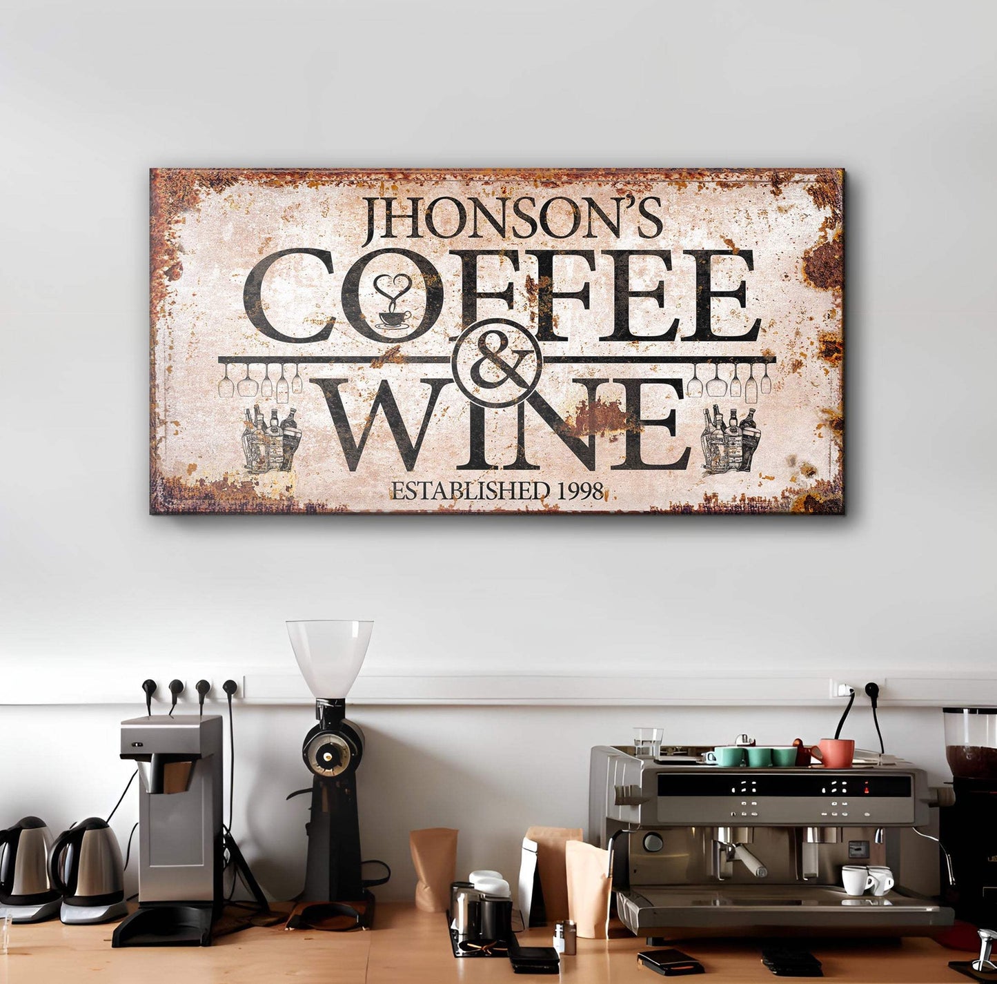 Coffee and Wine Sign II - Tailored Canvases - Flyclothing LLC