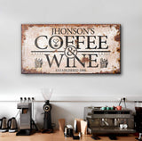 Coffee and Wine Sign II - Tailored Canvases - Flyclothing LLC