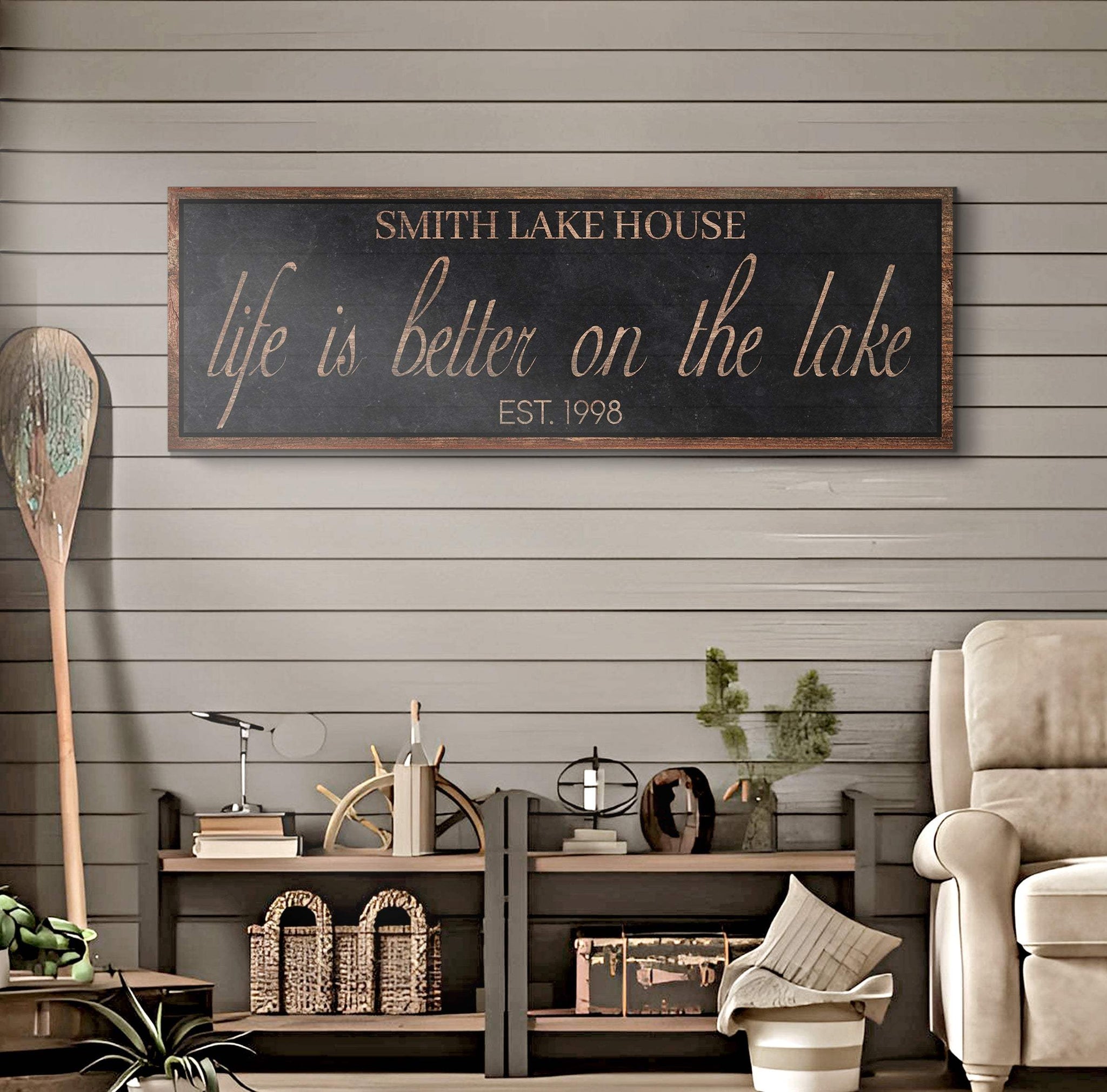 Life Is Better On The Lake Sign - Tailored Canvases - Flyclothing LLC