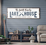 Family Lake House Arrow Sign II - Tailored Canvases - Flyclothing LLC