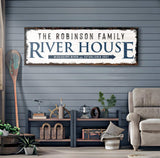 Family River House Arrow Sign - Tailored Canvases - Flyclothing LLC