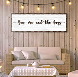 You, Me, And The Boys Family Sign - Tailored Canvases - Flyclothing LLC