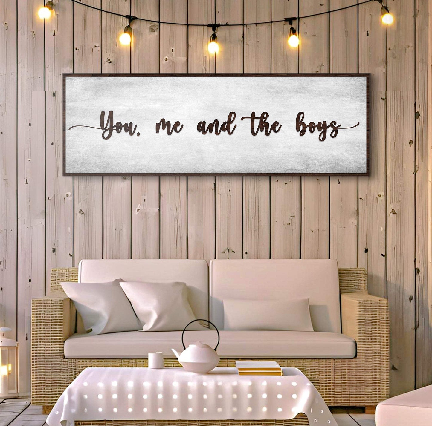 You, Me, And The Boys Sign V - Tailored Canvases - Flyclothing LLC