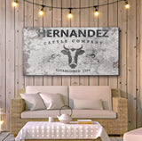 Cattle Company Sign II - Tailored Canvases - Flyclothing LLC