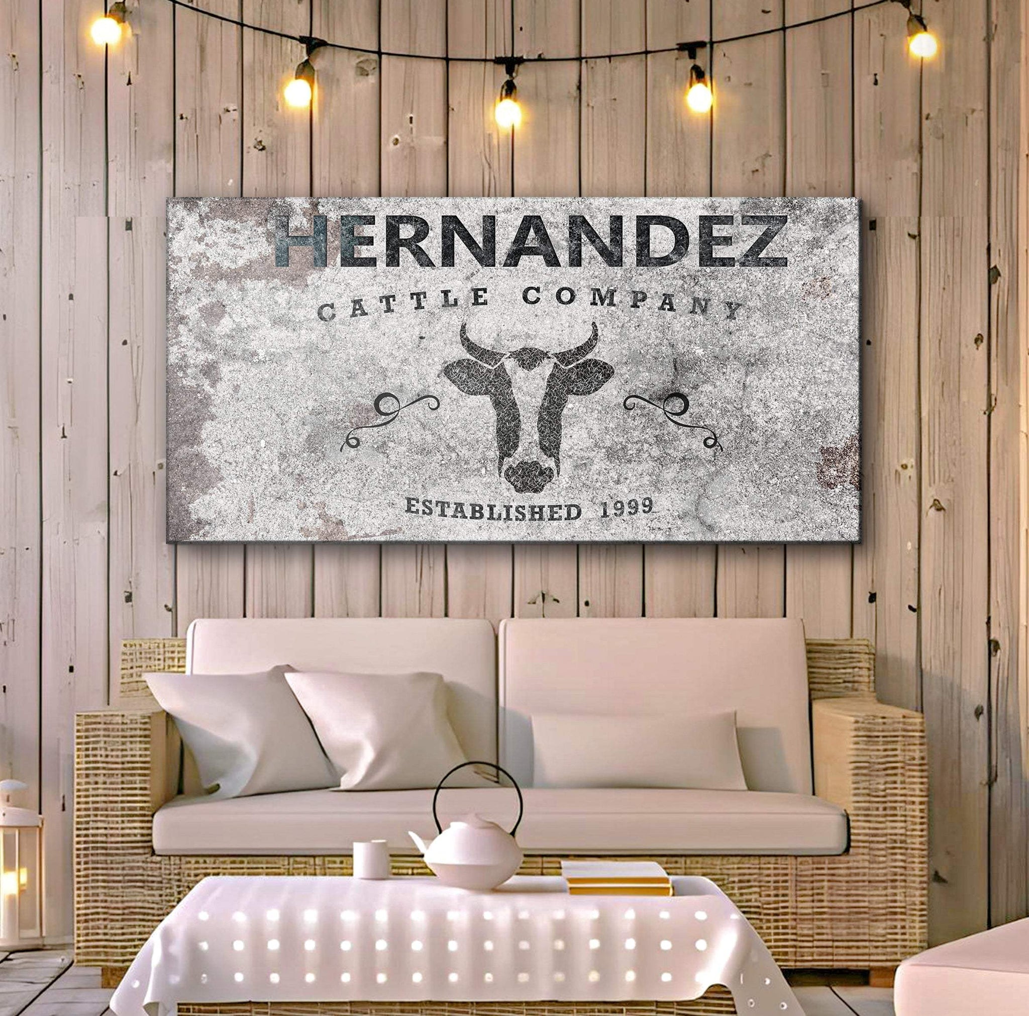 Cattle Company Sign II - Tailored Canvases - Flyclothing LLC