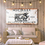 Cattle Ranch Sign II - Tailored Canvases - Flyclothing LLC