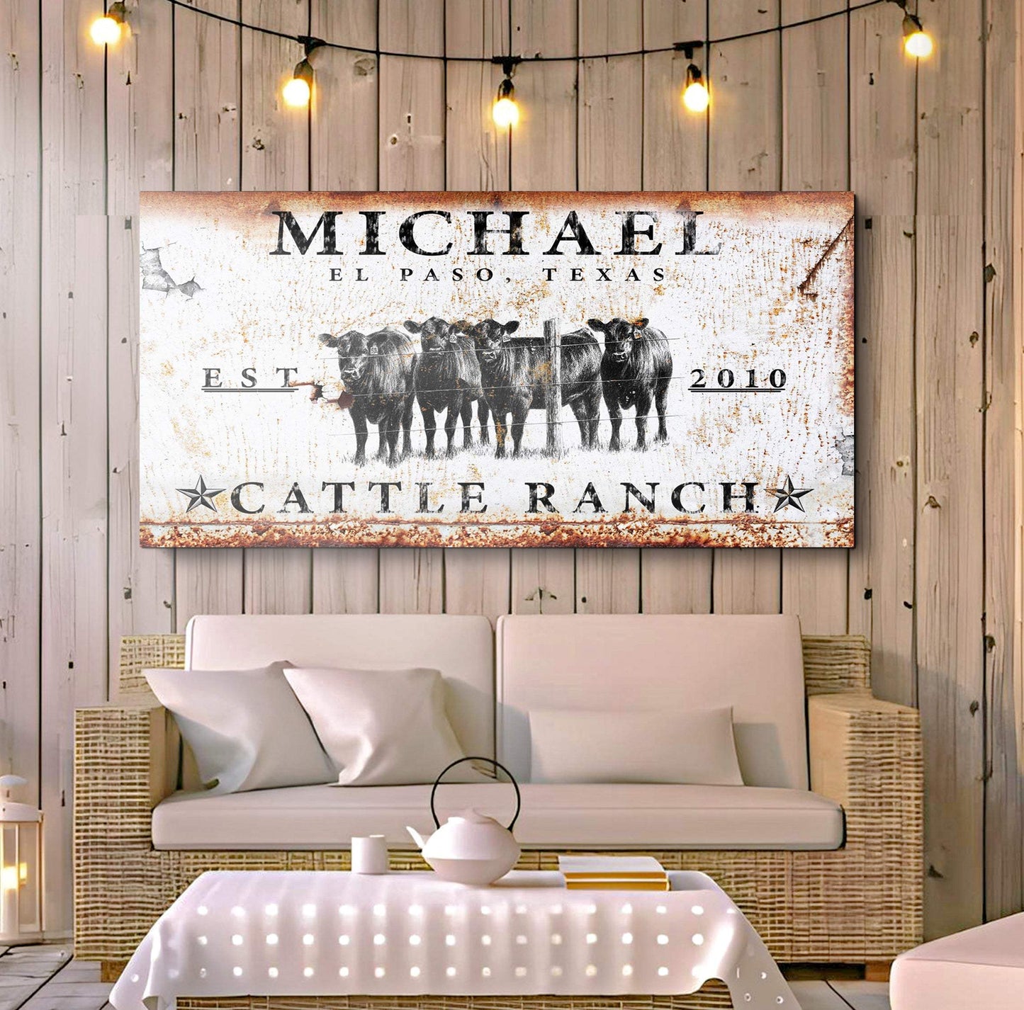 Cattle Ranch Sign IV (Free Shipping) - Tailored Canvases - Flyclothing LLC