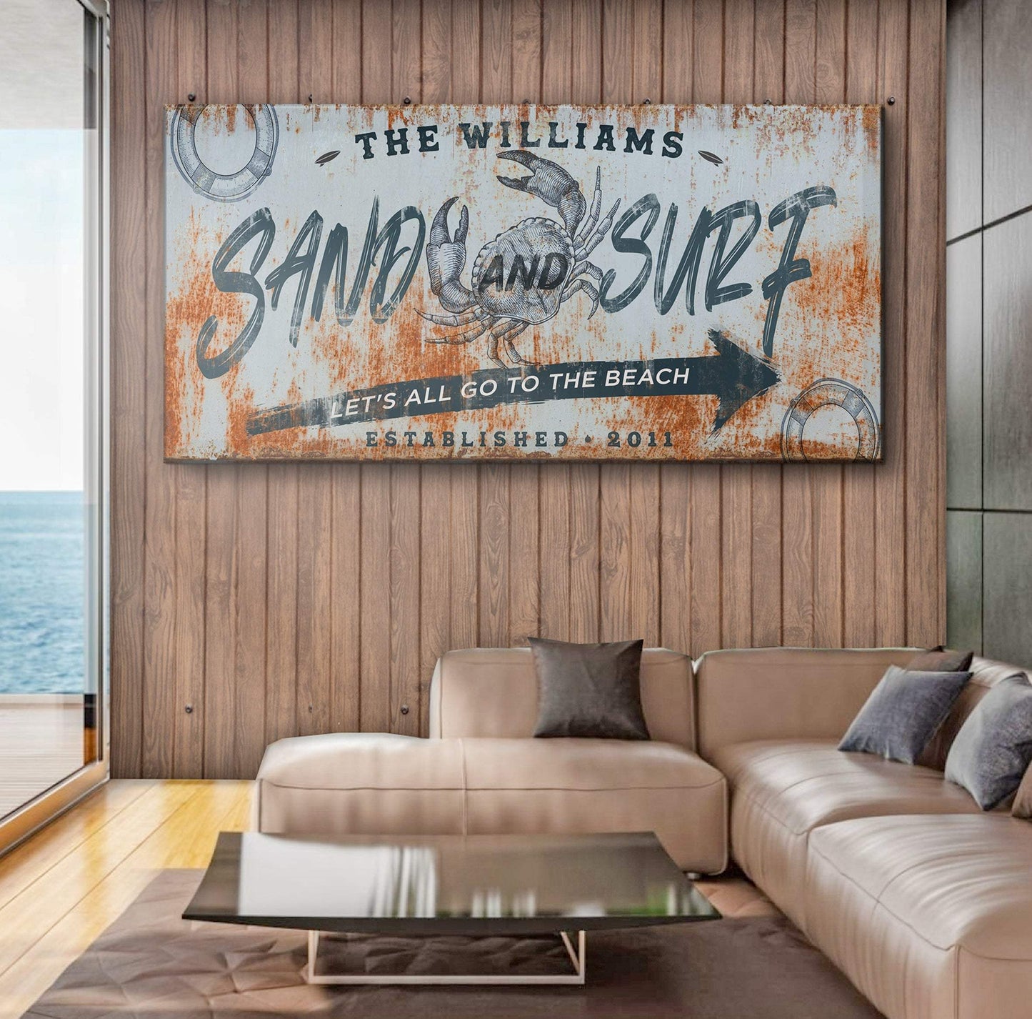 Sand And Surf Sign V - Tailored Canvases - Flyclothing LLC