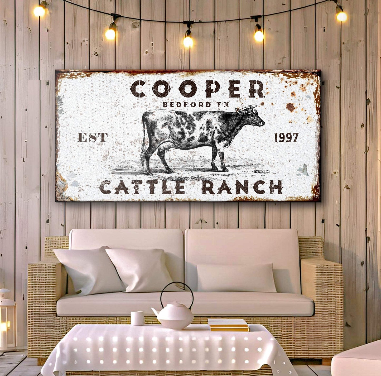 Cattle Ranch Rustic - LP1 - Tailored Canvases - Flyclothing LLC