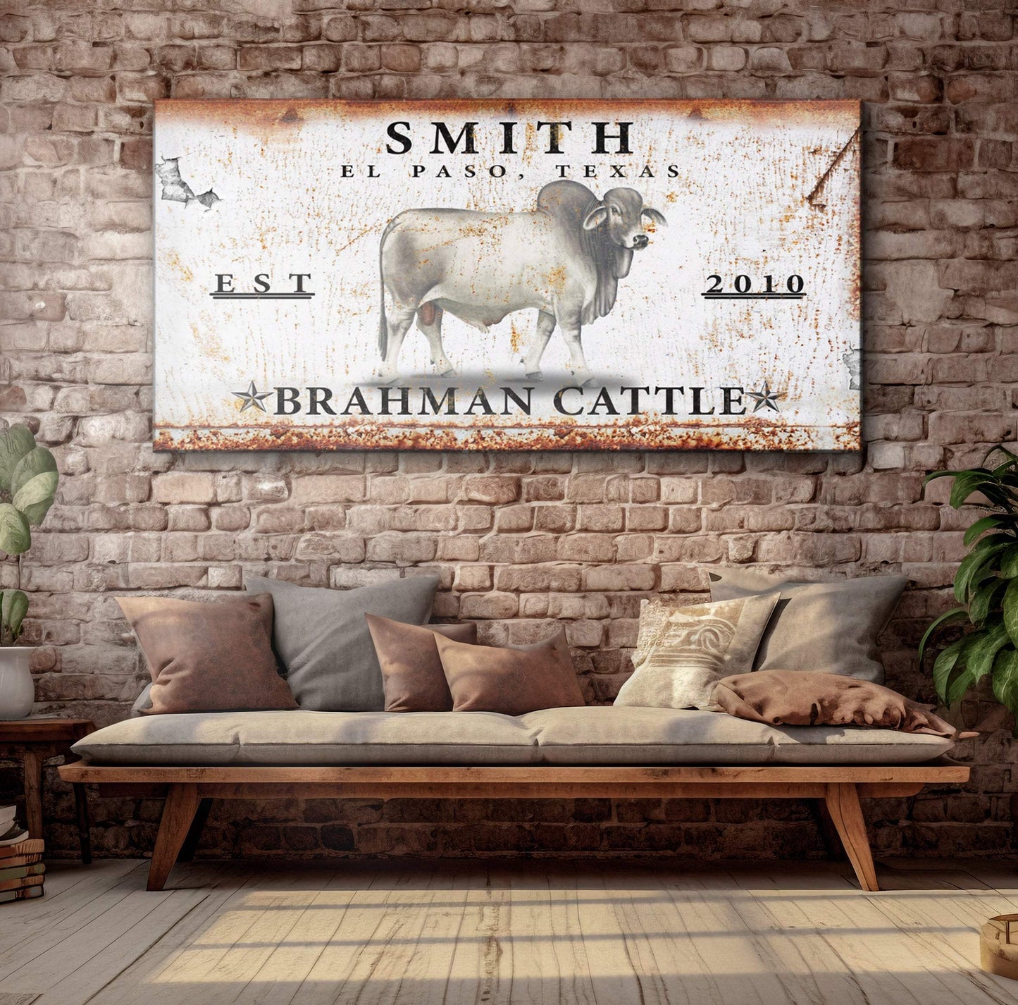 Brahman Cattle Sign III - Tailored Canvases - Flyclothing LLC