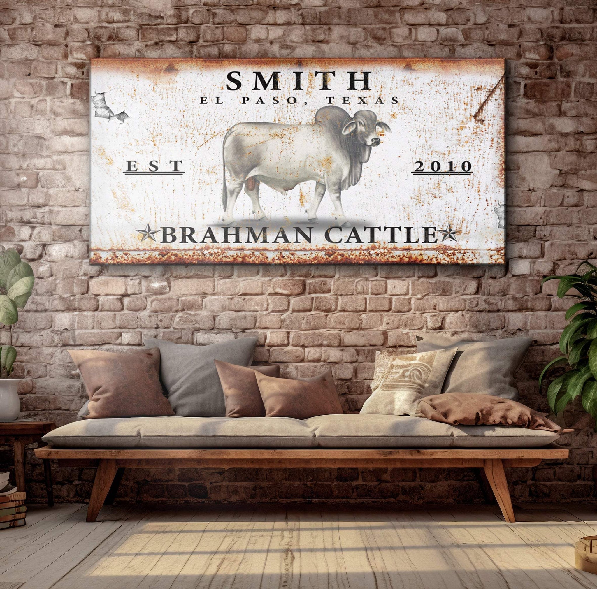 Brahman Cattle Sign III - Tailored Canvases - Flyclothing LLC